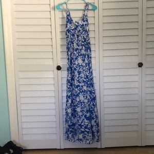 Blue floral dress
